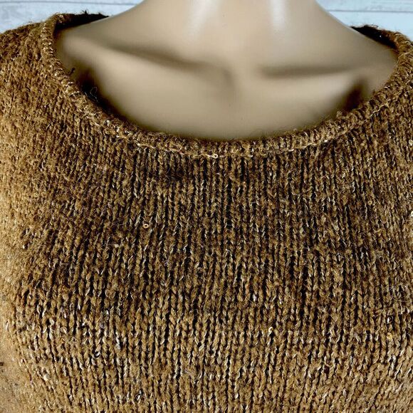 Sanctuary Clothing Oversized Sweater Brown Shimmery Sequins - Picture 2 of 12
